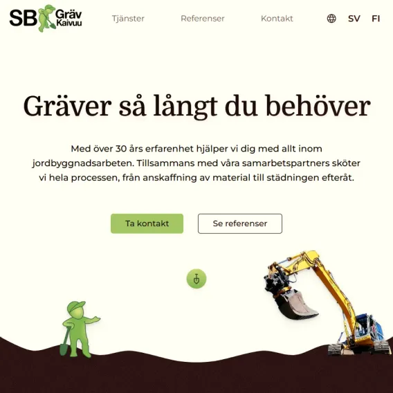 Picture from the front page of SB Gräv / Kaivuu.